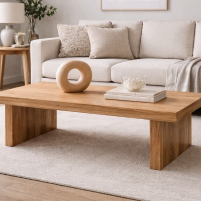 Ława dębowa TRIO | Nowoczesna ława z litego dębu