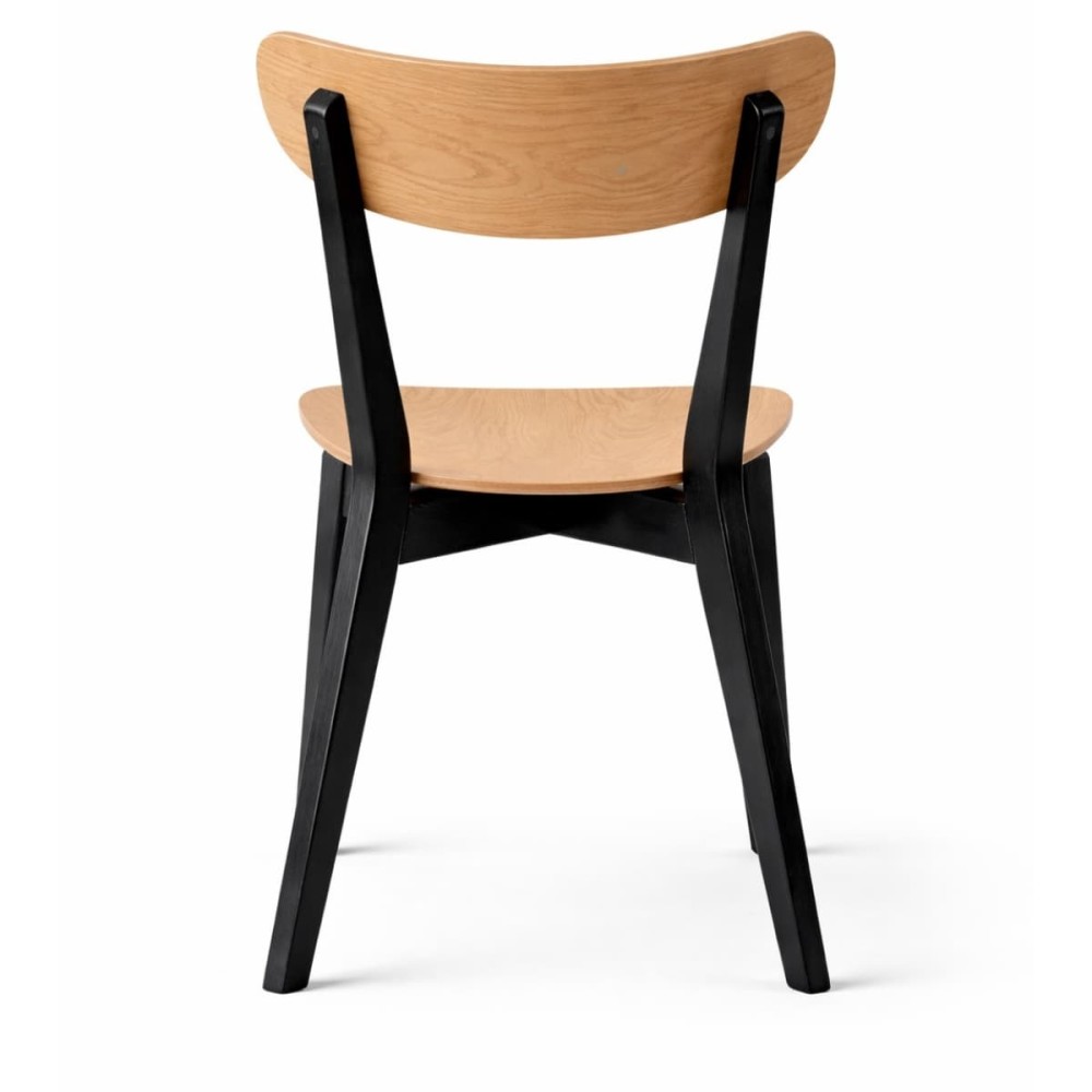 Krzesło drewniane MKR-17 | Czarne nogi, sklejka dębowa