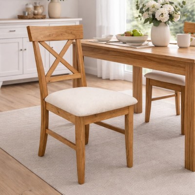 Krzesło dębowe tapicerowane M834 | Klasyczna forma