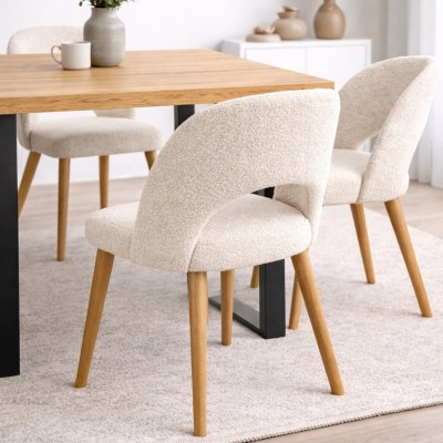 Fotel tapicerowany MKR-15 | Dębowe nogi, polska produkcja