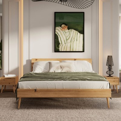 Łóżko dębowe NELSON dziki dąb