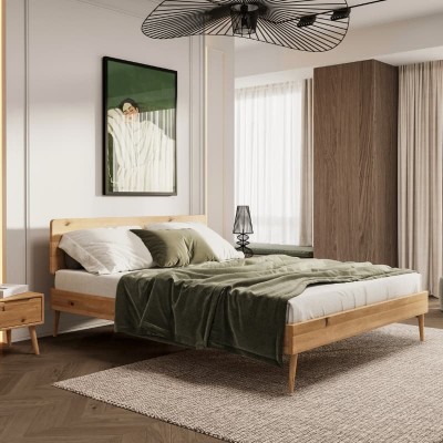 Łóżko dębowe NELSON dziki dąb