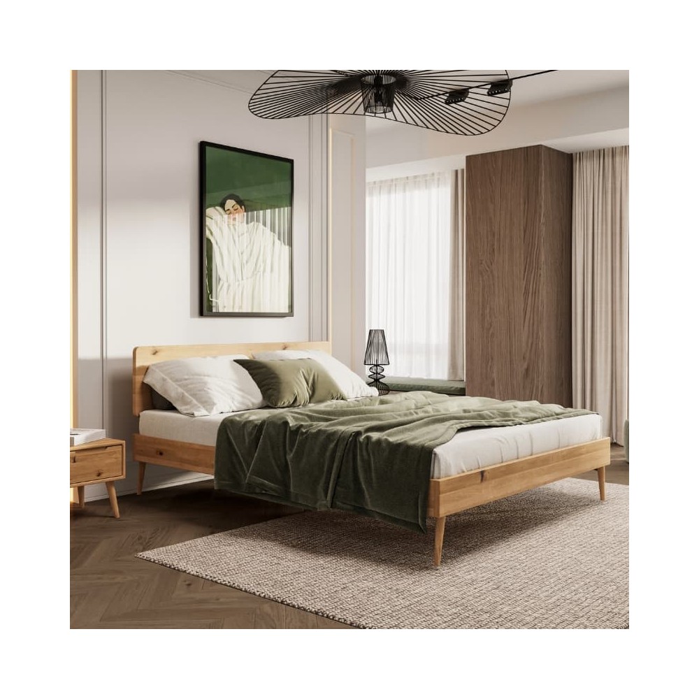 Łóżko dębowe NELSON dziki dąb