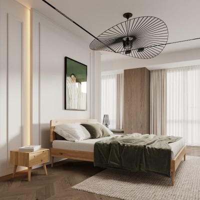 Łóżko dębowe NELSON dziki dąb