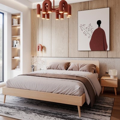 Łóżko w stylu skandynawskim NELSON