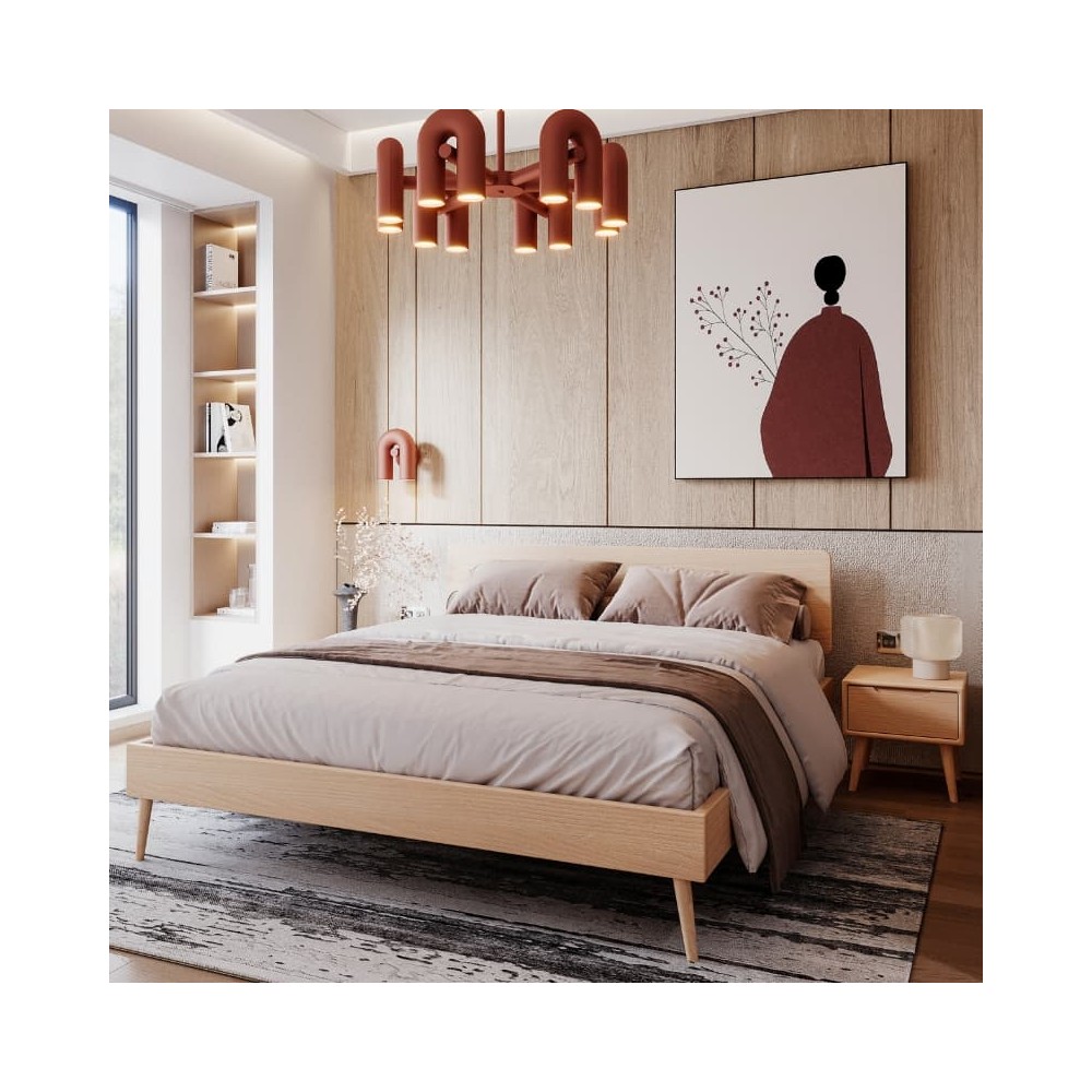 Łóżko w stylu skandynawskim NELSON