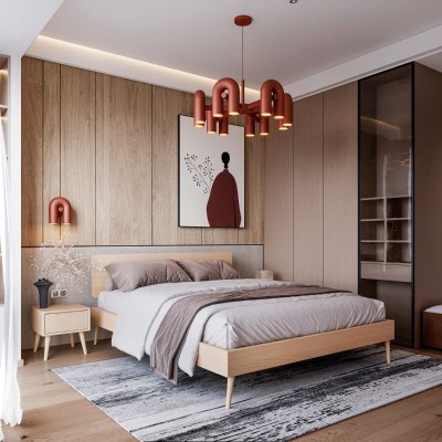 Łóżko w stylu skandynawskim NELSON