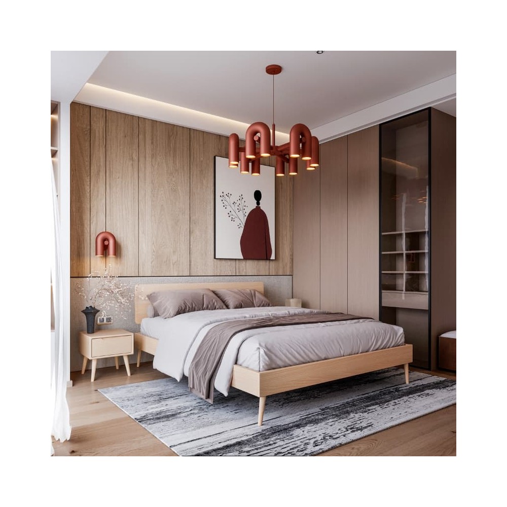 Łóżko w stylu skandynawskim NELSON