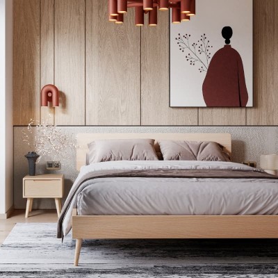 Łóżko w stylu skandynawskim NELSON