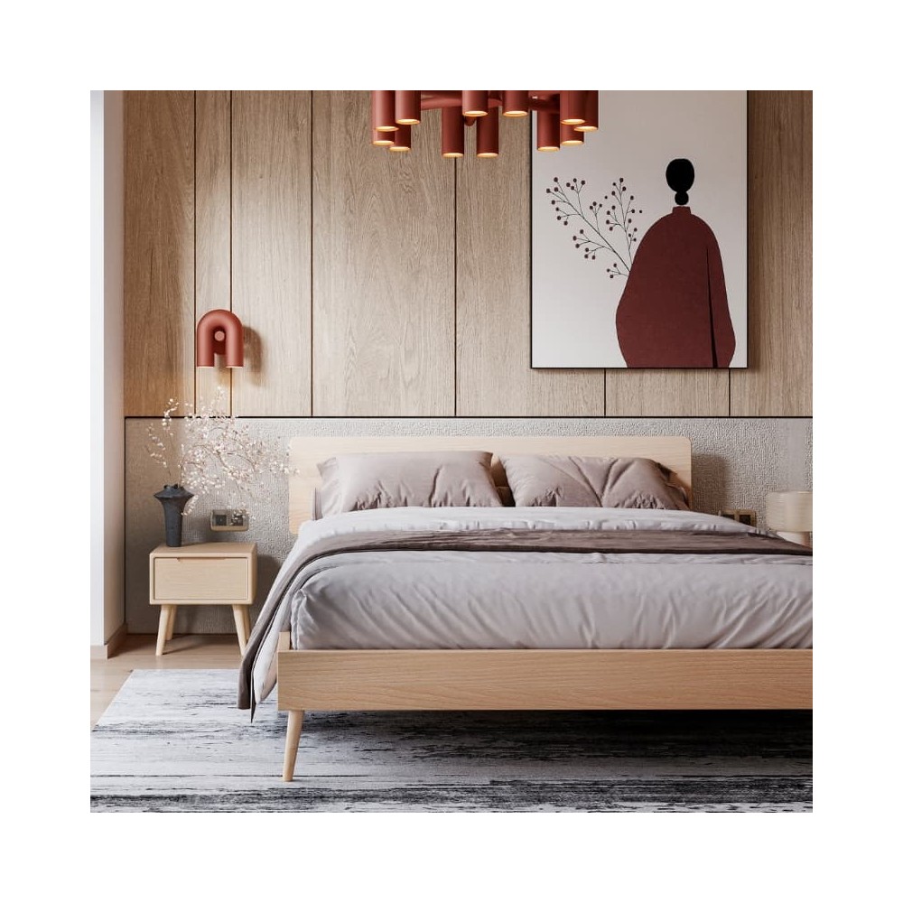 Łóżko w stylu skandynawskim NELSON