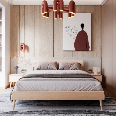 Łóżko w stylu skandynawskim NELSON