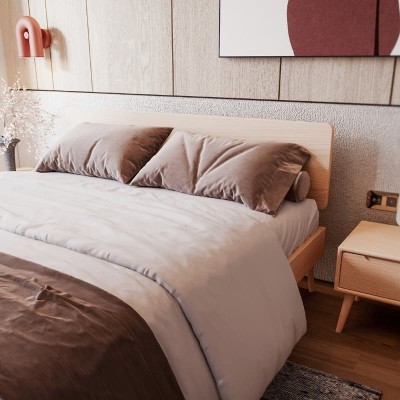 Łóżko w stylu skandynawskim NELSON