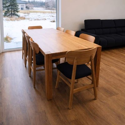 Dębowe krzesło z tapicerowanym siedziskiem Aria II