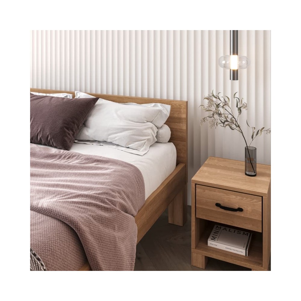 Łóżko Teko, Dębowe | Polskie | Drewniane do Sypialni