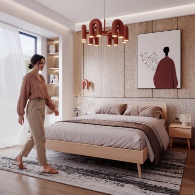 Łóżko w stylu skandynawskim NELSON