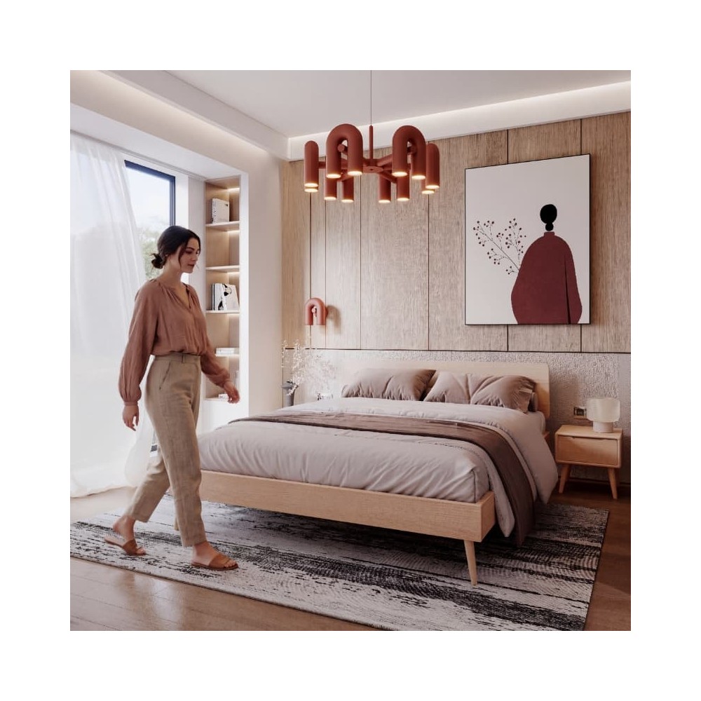 Łóżko w stylu skandynawskim NELSON