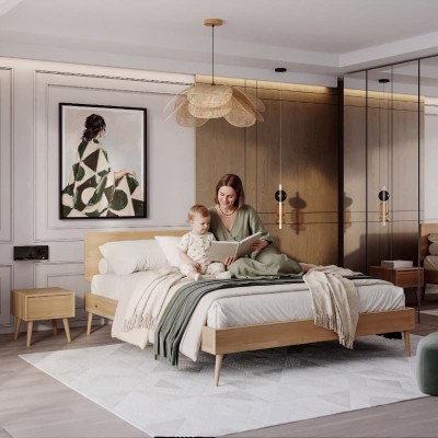 Łóżko dębowe NELSON