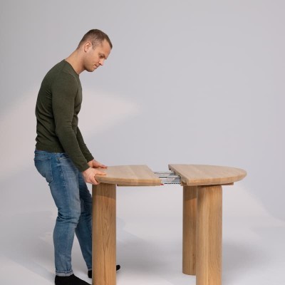 Stół dębowy Japandi rozkładany | Styl Japandi | POLANO_MEBLE