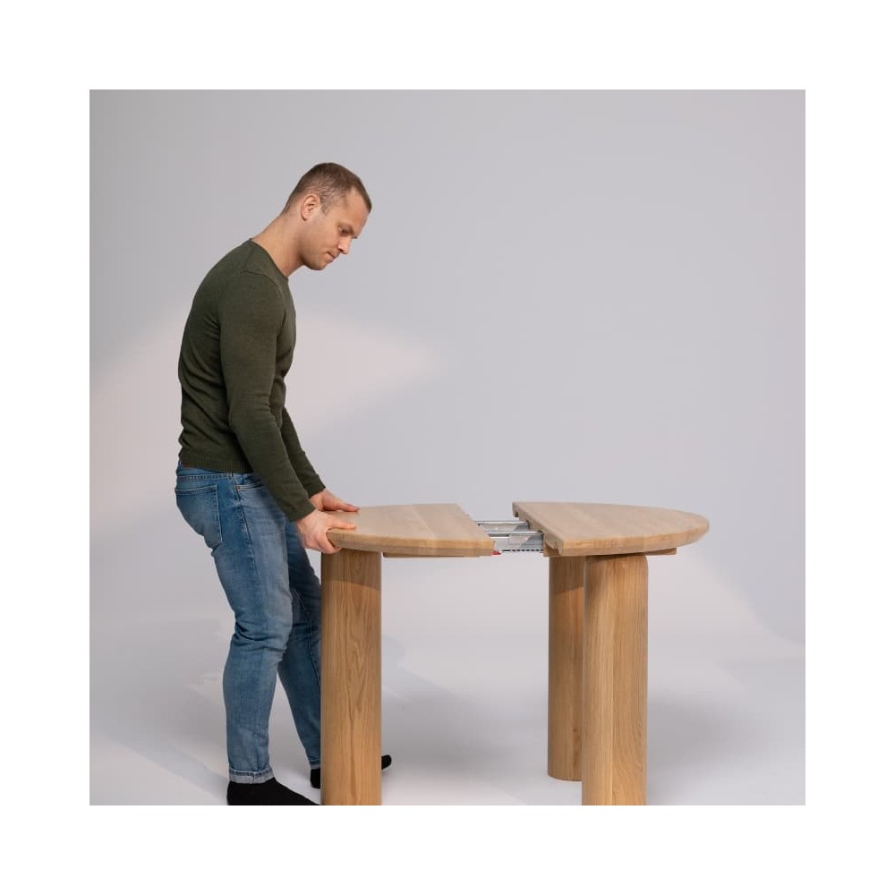 Stół dębowy Japandi rozkładany | Styl Japandi | POLANO_MEBLE