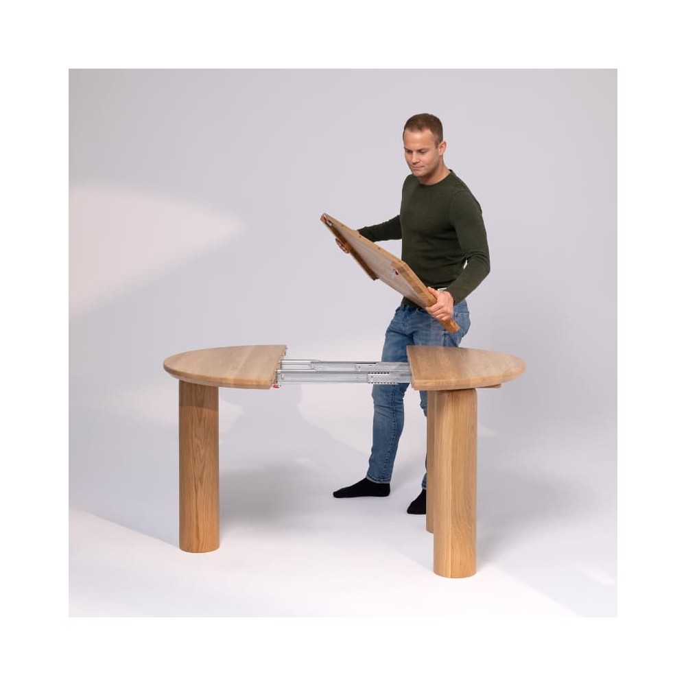 Stół dębowy Japandi rozkładany | Styl Japandi | POLANO_MEBLE