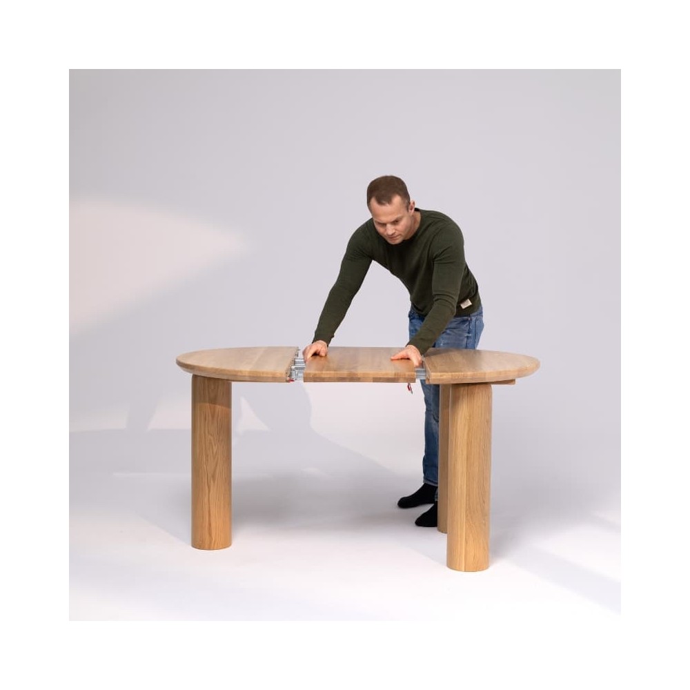 Stół dębowy Japandi rozkładany | Styl Japandi | POLANO_MEBLE