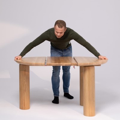 Stół dębowy Japandi rozkładany | Styl Japandi | POLANO_MEBLE