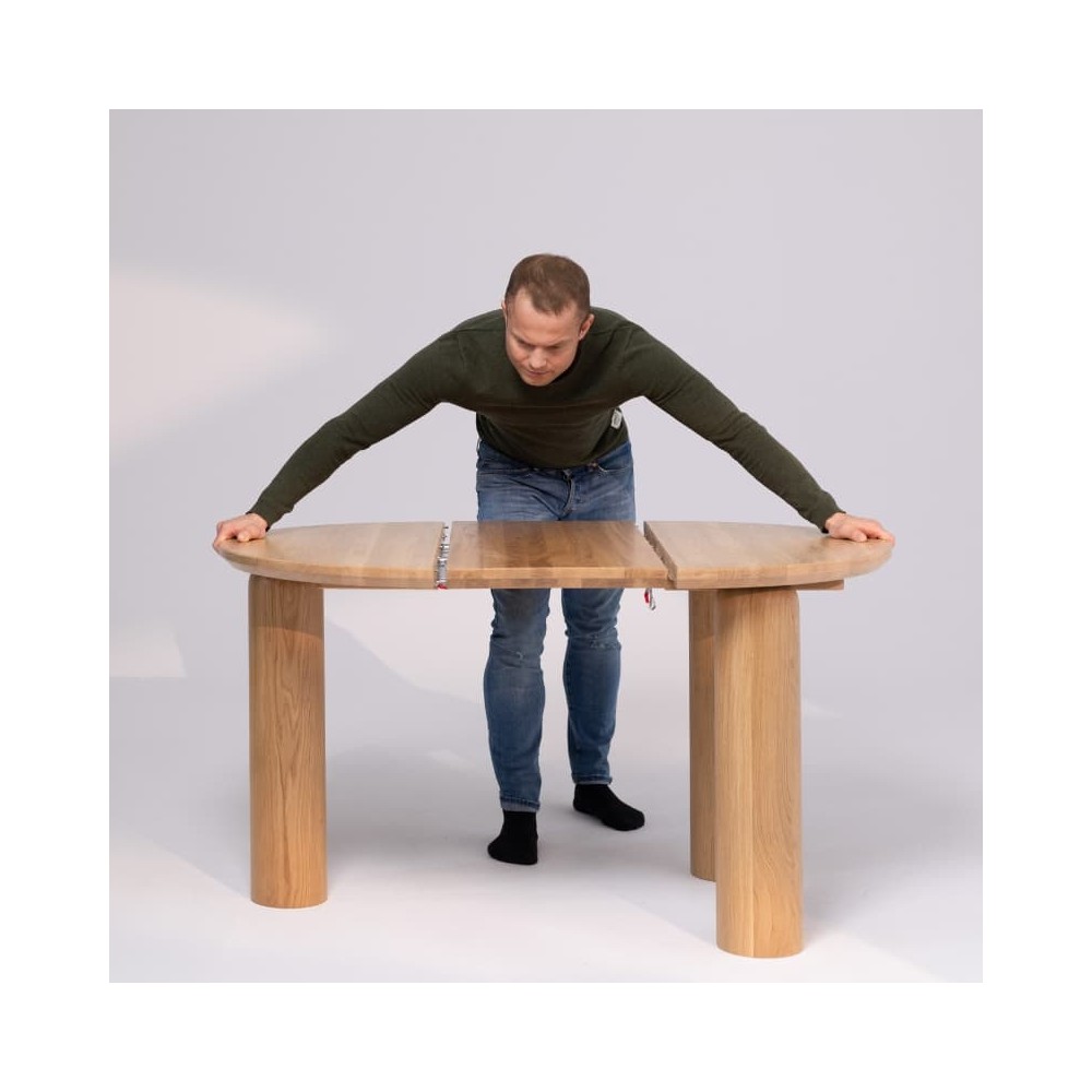 Stół dębowy Japandi rozkładany | Styl Japandi | POLANO_MEBLE