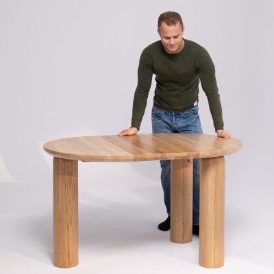 Stół dębowy Japandi rozkładany | Styl Japandi | POLANO_MEBLE