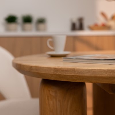 Stół dębowy Japandi rozkładany | Styl Japandi | POLANO_MEBLE