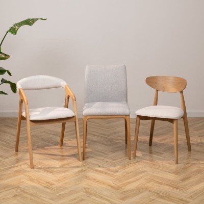 Krzesło dębowe tapicerowane z podłokietnikami MKR-45