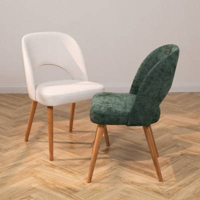 Fotel tapicerowany MKR-15 | Dębowe nogi, polska produkcja