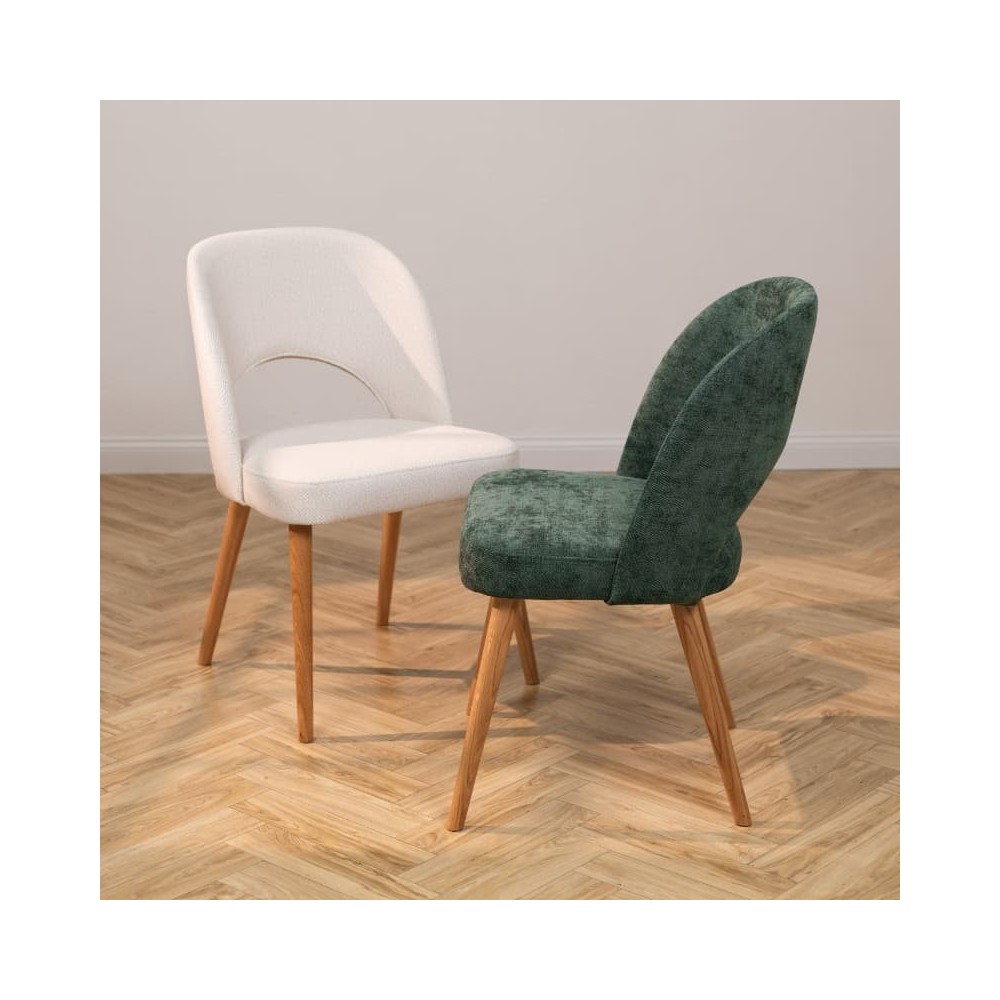 Fotel tapicerowany MKR-15 | Dębowe nogi, polska produkcja