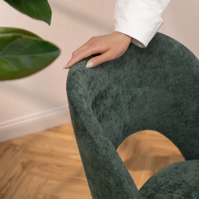 Fotel tapicerowany MKR-15 | Dębowe nogi, polska produkcja