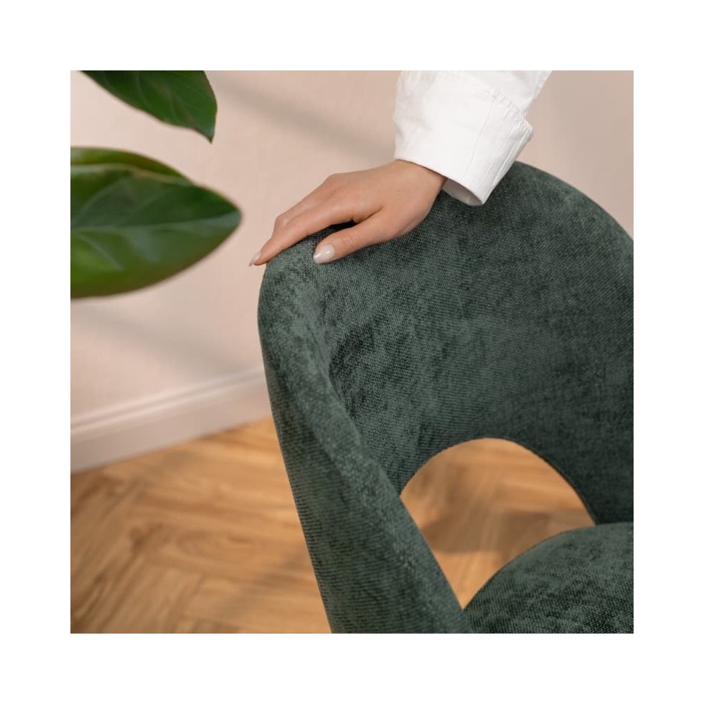 Fotel tapicerowany MKR-15 | Dębowe nogi, polska produkcja