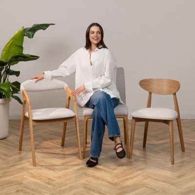 Krzesło dębowe tapicerowane M-896 | Polska produkcja