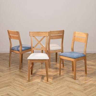 Krzesło dębowe tapicerowane M834 | Klasyczna forma