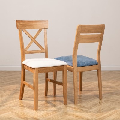 Krzesło dębowe tapicerowane M834 | Klasyczna forma