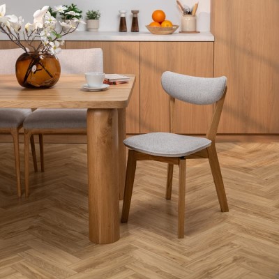 Krzesło dębowe tapicerowane MKR-25 | Polska produkcja