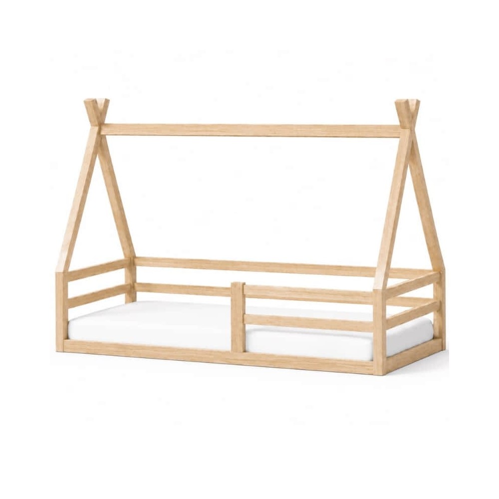 Łóżko dziecięce ANNA 160x80 tipi z naturalnego drewna.