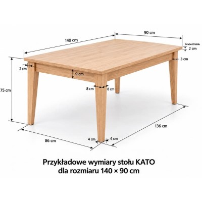 Stół rozkładany KATO z litego drewna dębowego | Polano Meble