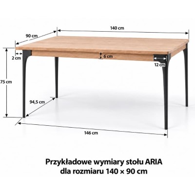 Dębowy rozkładany stół ARIA
