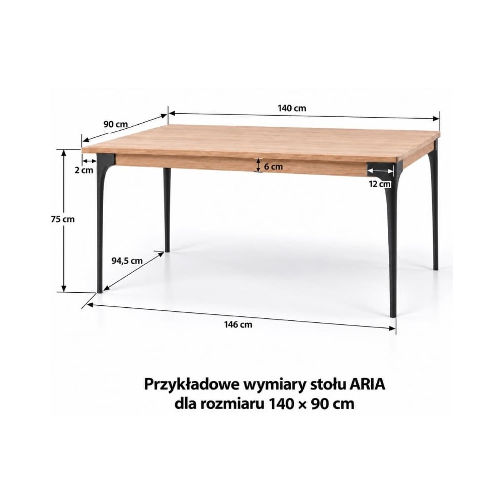 Dębowy rozkładany stół ARIA