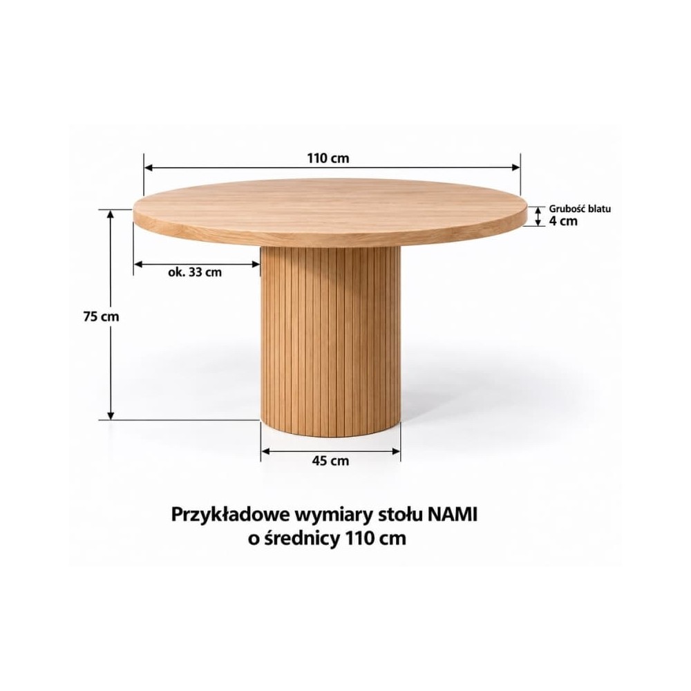 Stół dębowy Japandi rozkładany | Styl Japandi | POLANO_MEBLE
