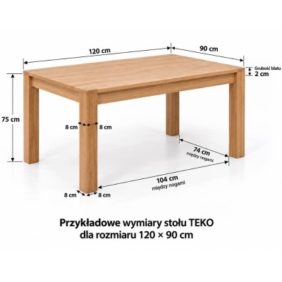 Bukowy rozkładany stół TEKO