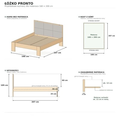 ❗️ Łóżko z litego drewna QUATTRO - dębowe - piękne i funkcjonalne❗️