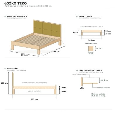 ❗️ Łóżko z litego drewna TEKO - bukowe - piękne i funkcjonalne❗️