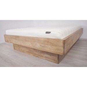 Łóżko drewniane bukowe z cofniętym pojemnikiem FORTE LITE 3