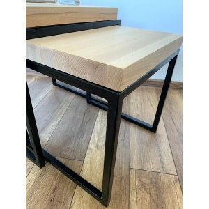 Stół drewniany na metalowych nogach Kobyłka 20