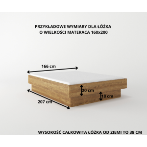 Łóżko drewniane bukowe z pojemnikiem FORTA LITE 2