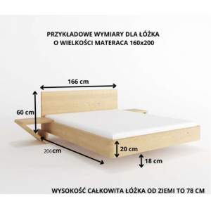Łóżko drewniane bukowe ZEN lewitujące 1